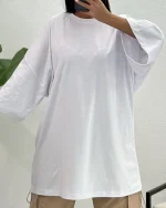 تصویر تیشرت لانگ CATALON رنگ سفید