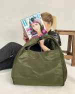 تصویر ساک وارداتی BoBo رنگ سبز لجنی