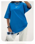 تصویر تیشرت لانگ Nike رنگ آبی روشن