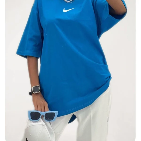 تصویر تیشرت لانگ Nike رنگ آبی روشن